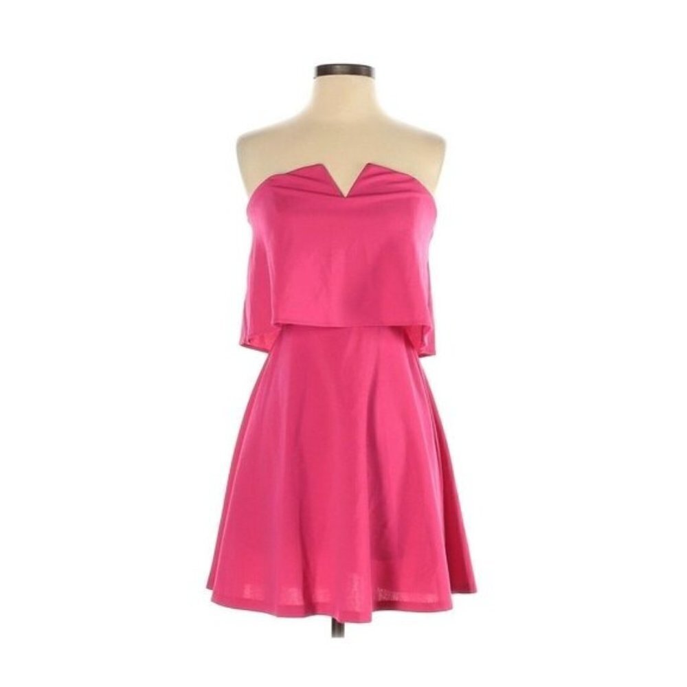 Love...ady Pink Strapless Cocktail Dress